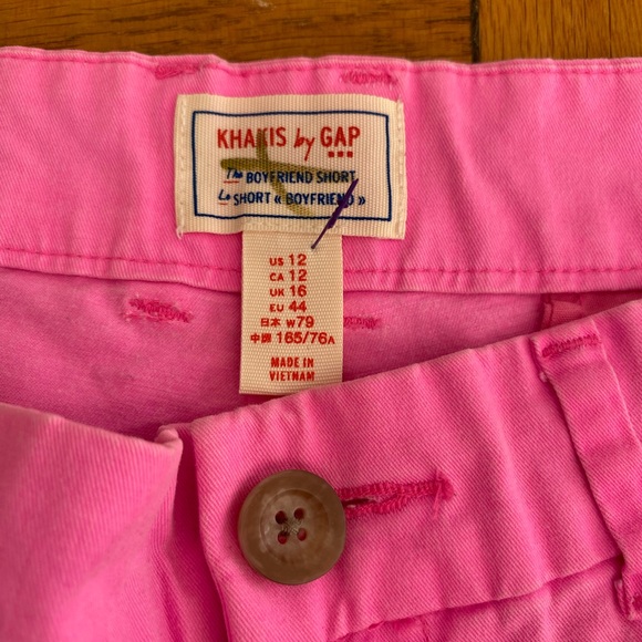GAP Women's Utility Khaki Pink Short Size 12 - Picture 2 of 6